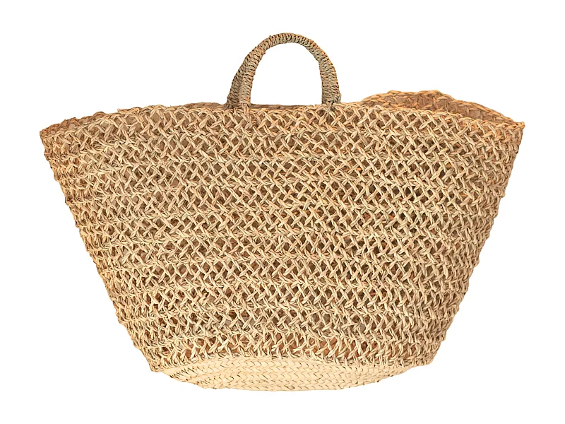 Cesta de mercado calada de estilo bohemio