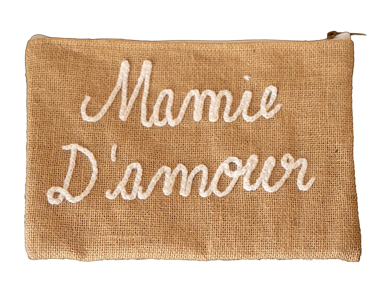 Pochette Jute "Mamie d'amour"