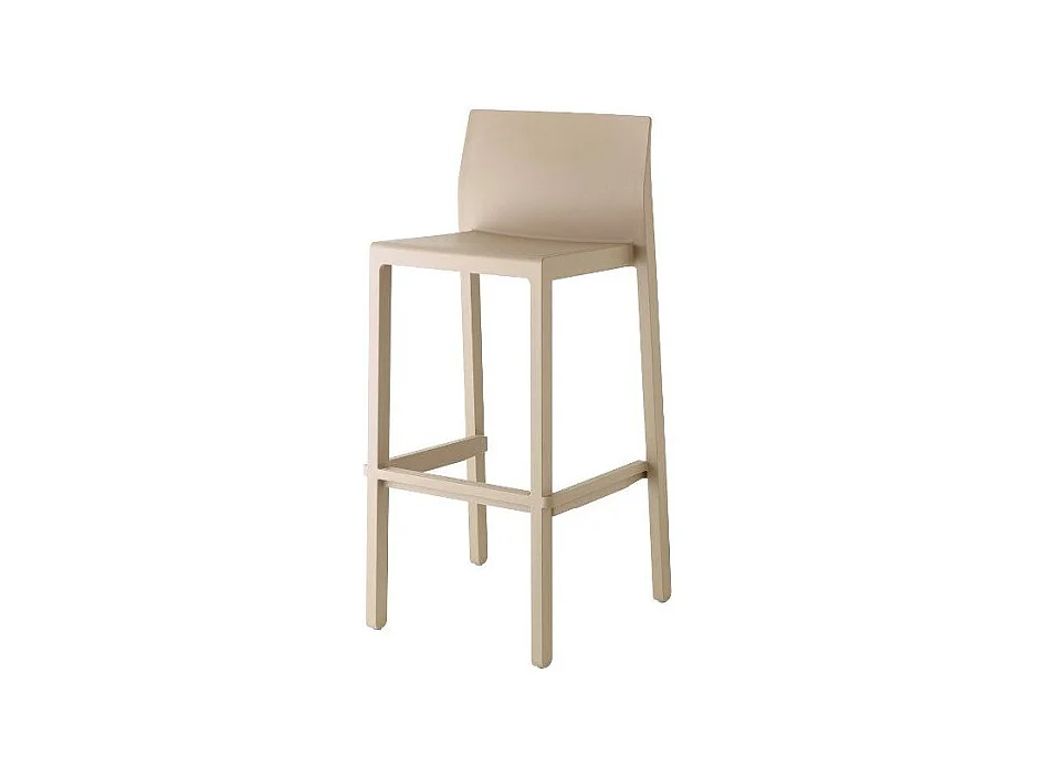 Tabouret de bar en plastique coloré indoor / outdoor 75 cm - Kate