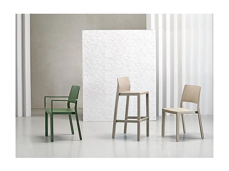 Tabouret de bar en plastique coloré indoor / outdoor 75 cm - Kate