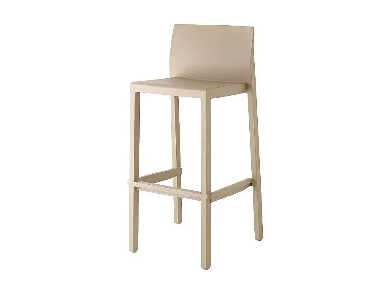 Tabouret de bar en plastique coloré indoor / outdoor 75 cm - Kate