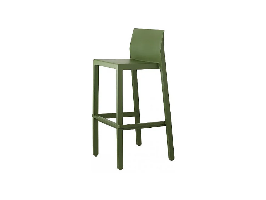 Tabouret de bar en plastique coloré indoor / outdoor 75 cm - Kate