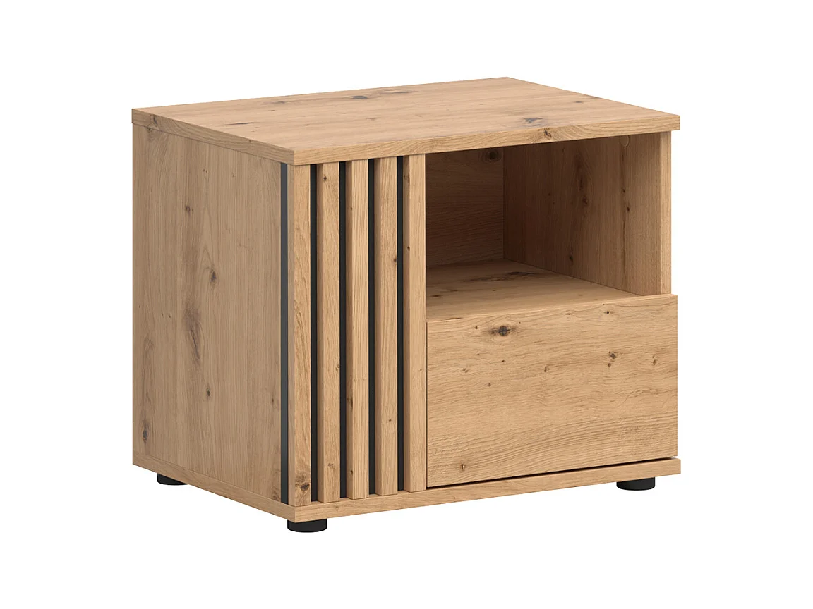 Comodino 1 cassetto Ezra marrone 46cm