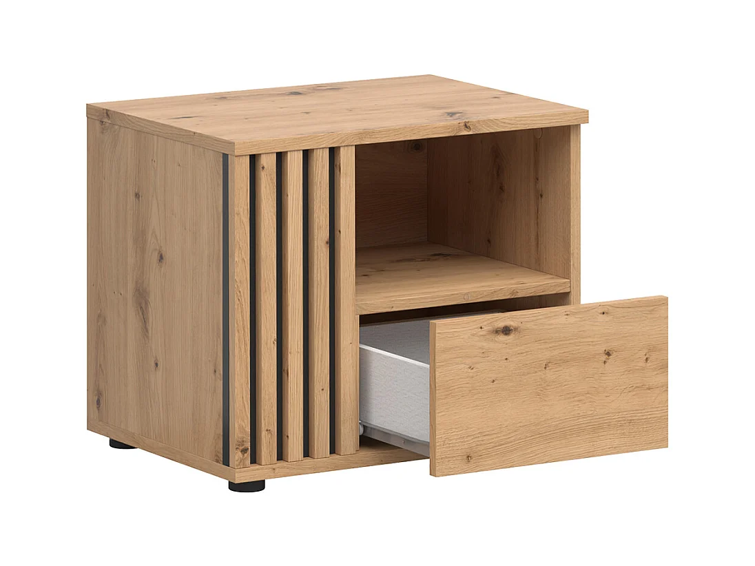 Comodino 1 cassetto Ezra marrone 46cm