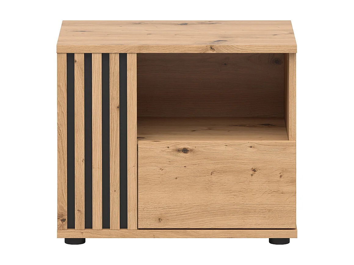 Table de chevet 1 tiroir gauche Ezra Bois