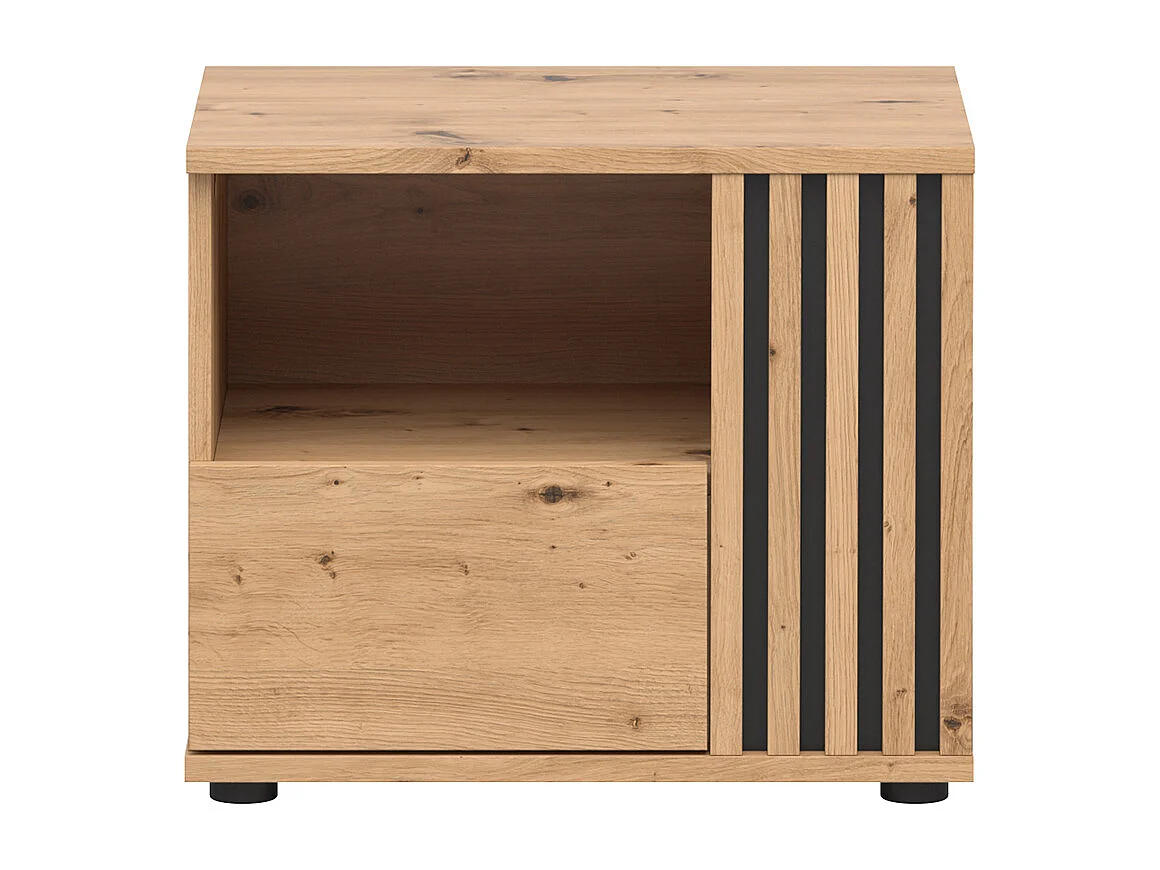 Table de chevet 1 tiroir droite Ezra Bois