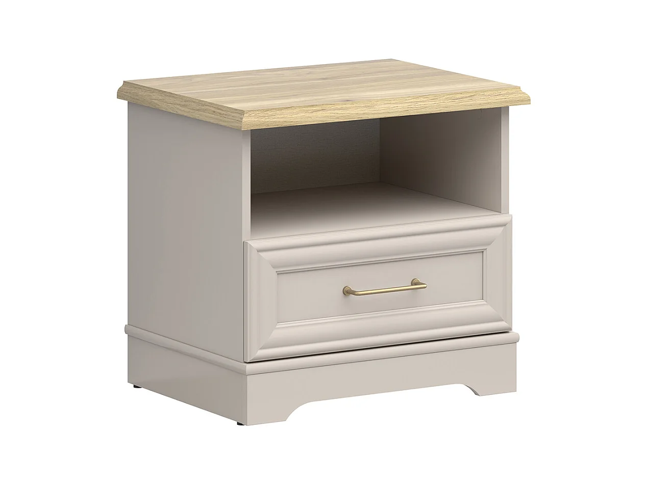 Table de chevet 1 tiroir Perle Cachemire