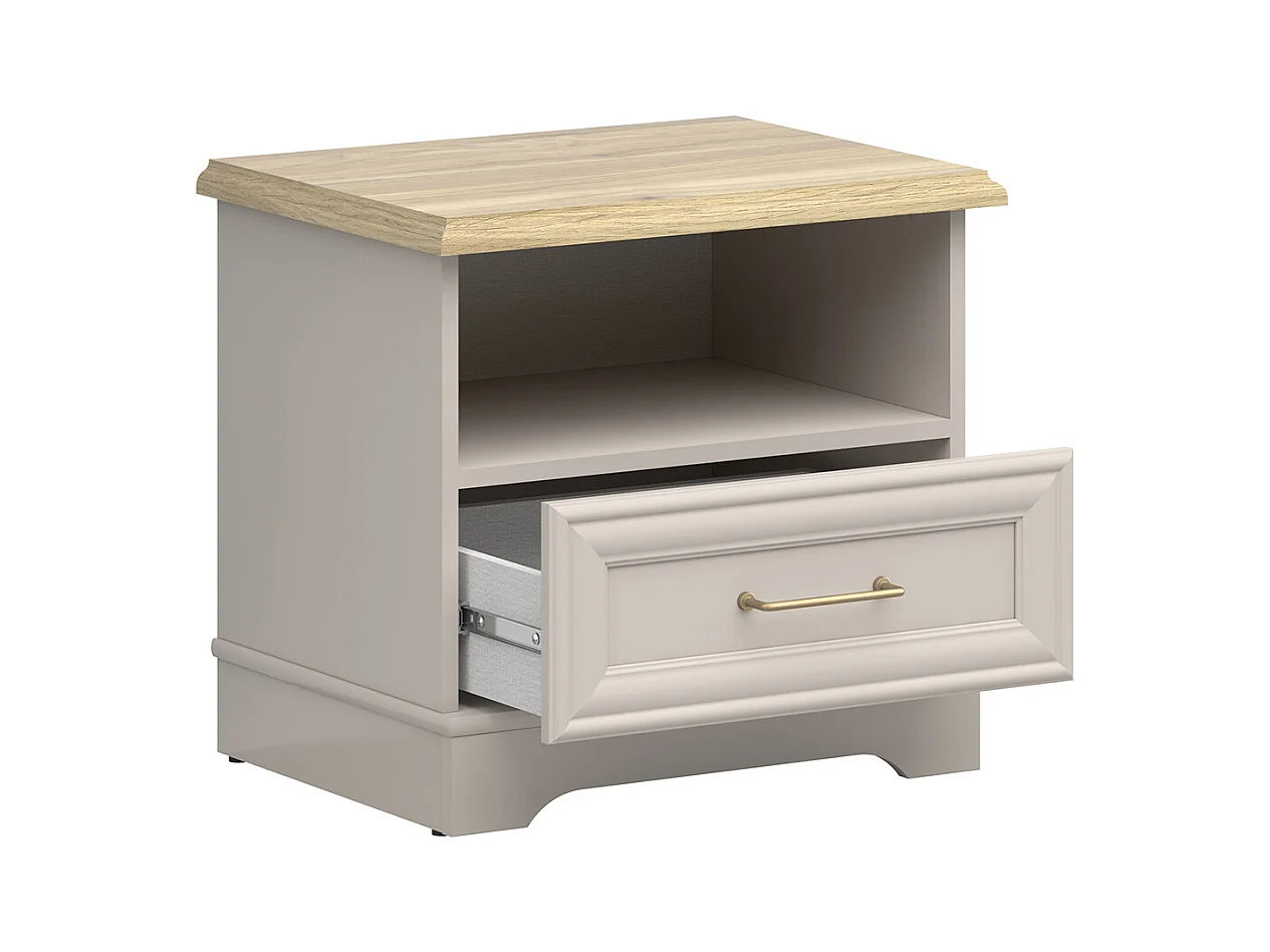 Table de chevet 1 tiroir Perle Cachemire