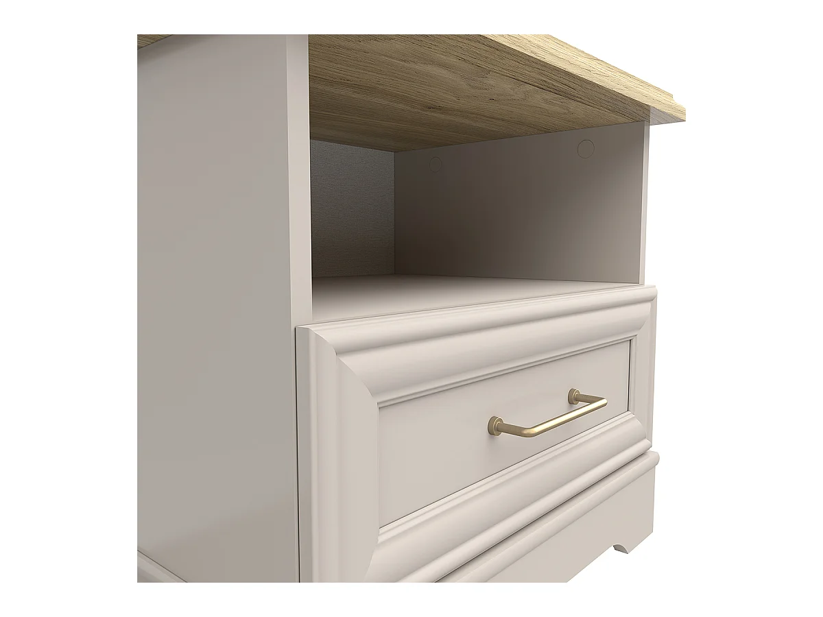 Table de chevet 1 tiroir Perle Cachemire