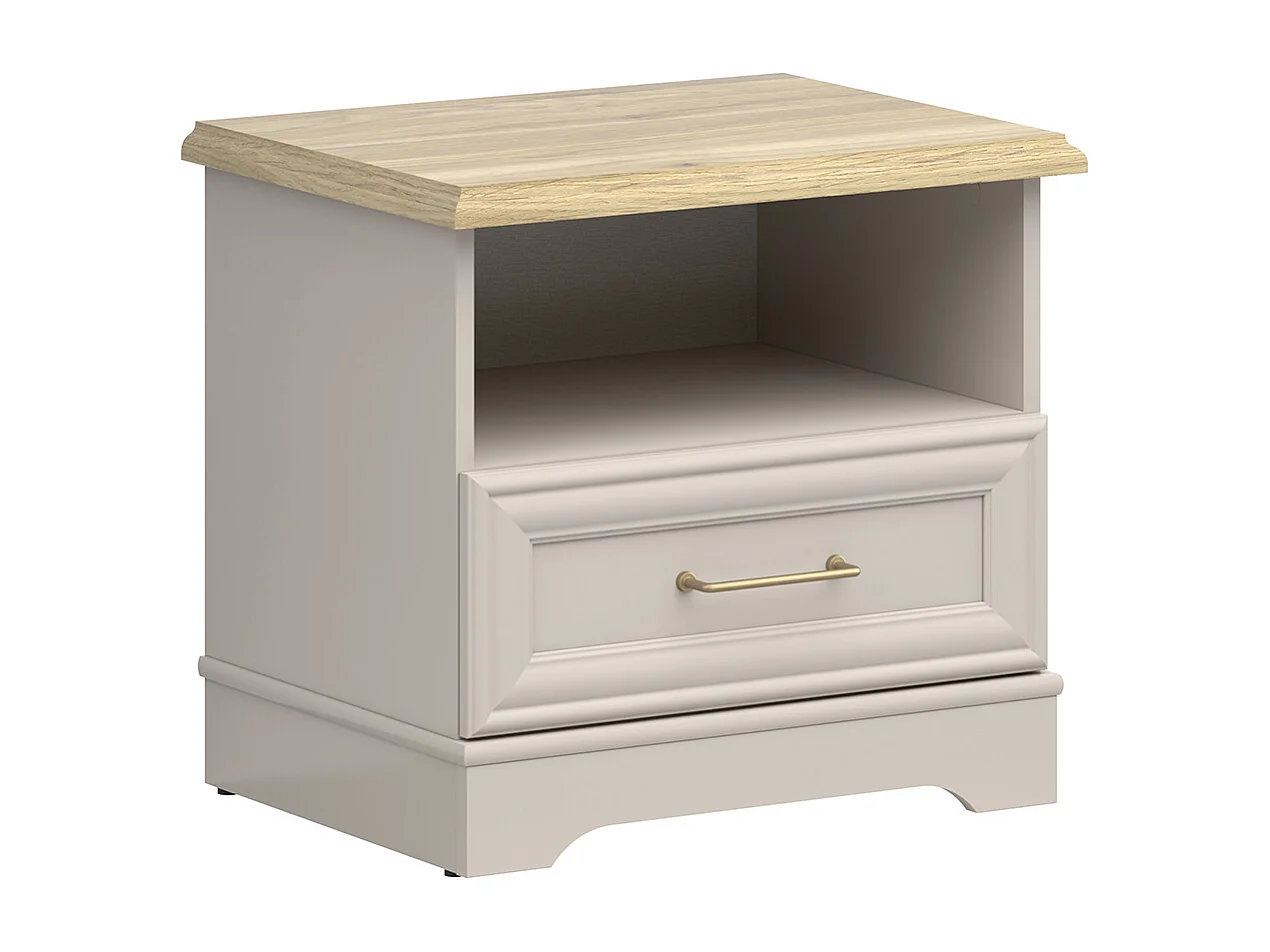 Table de chevet 1 tiroir Perle Cachemire