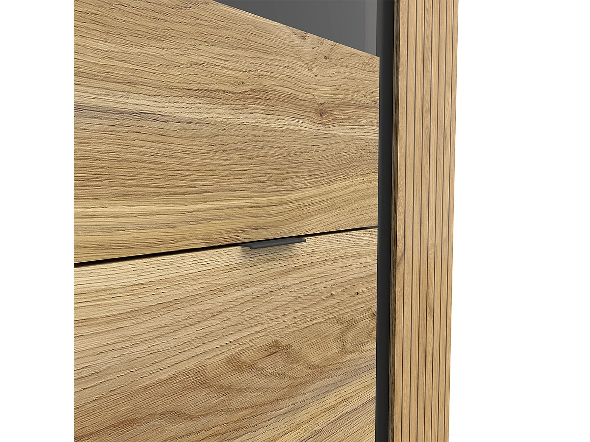 Vajillero aparador 3 puertas Pia Negro y Madera