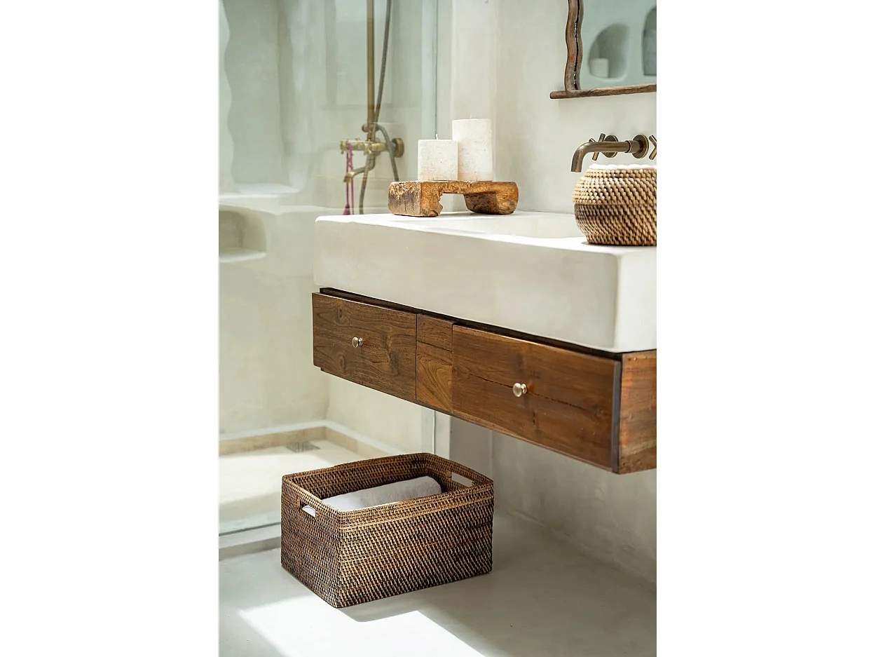 The Colonial Magazine Basket - Natural Brown - L