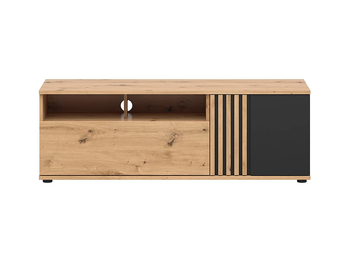 Móvel TV 1 porta 1 gaveta Ezra madeira 135cm