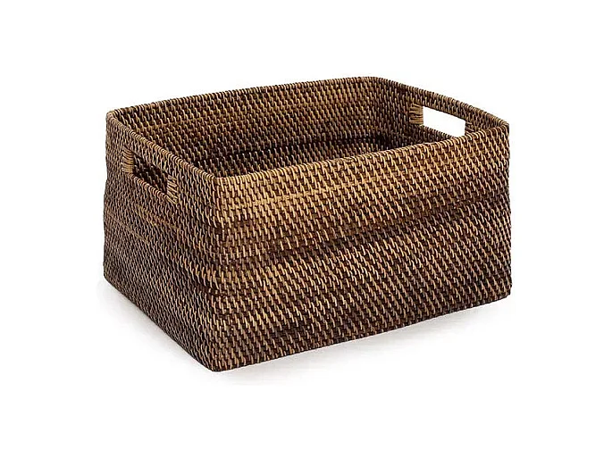De Colonial Tijdschriftenmand - Natuurlijk Bruin - S