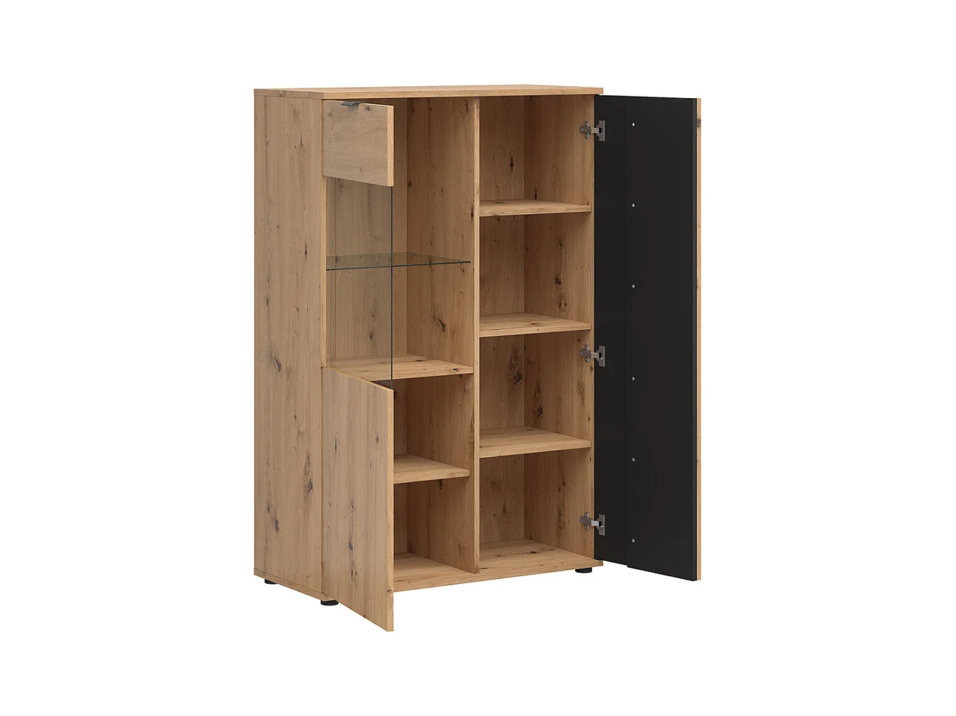 Armário de porcelana 2 portas Ezra madeira 137cm