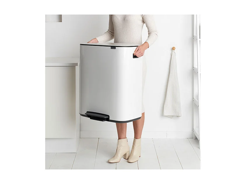 Brabantia Poubelle à pédale 2x30l blanc - 211447