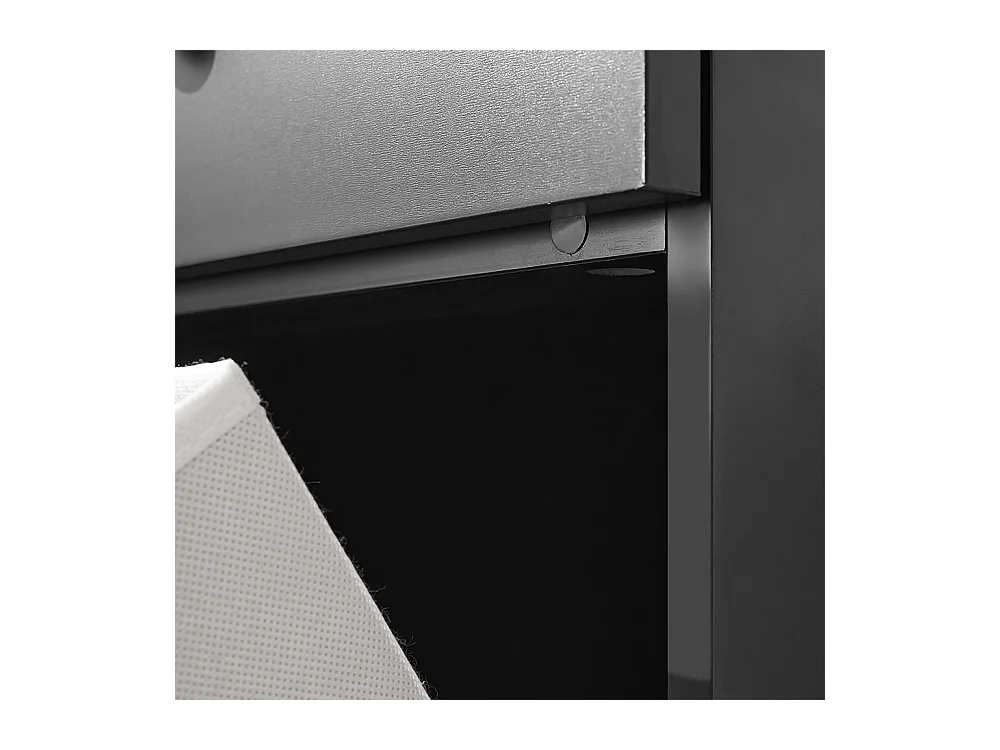 SoBuy Meuble salle de bain 2 tiroirs 2 sacs coulissants étagère à linge noire