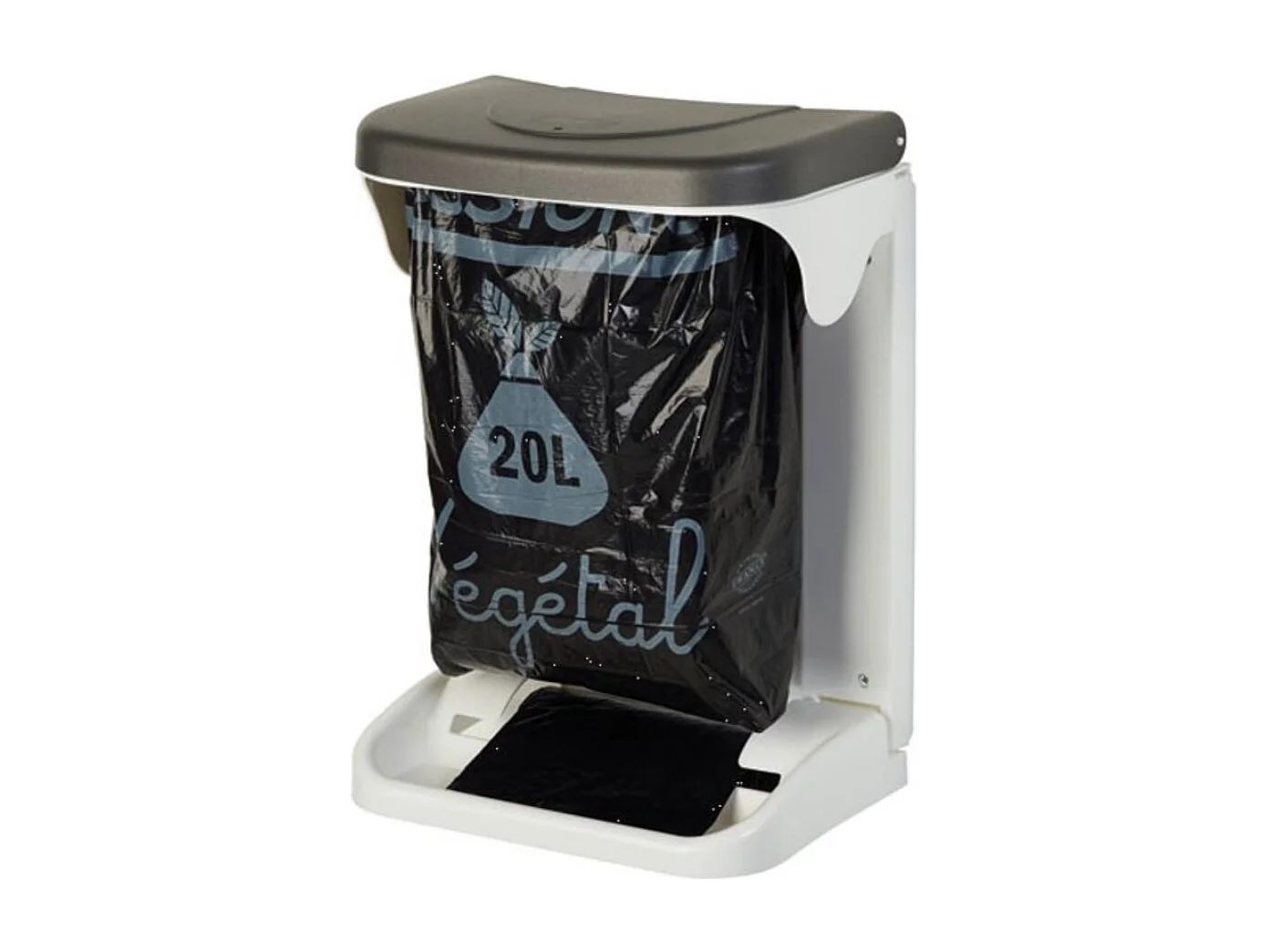 Rossignol Poubelle de placard 10l blanc/gris - 91195