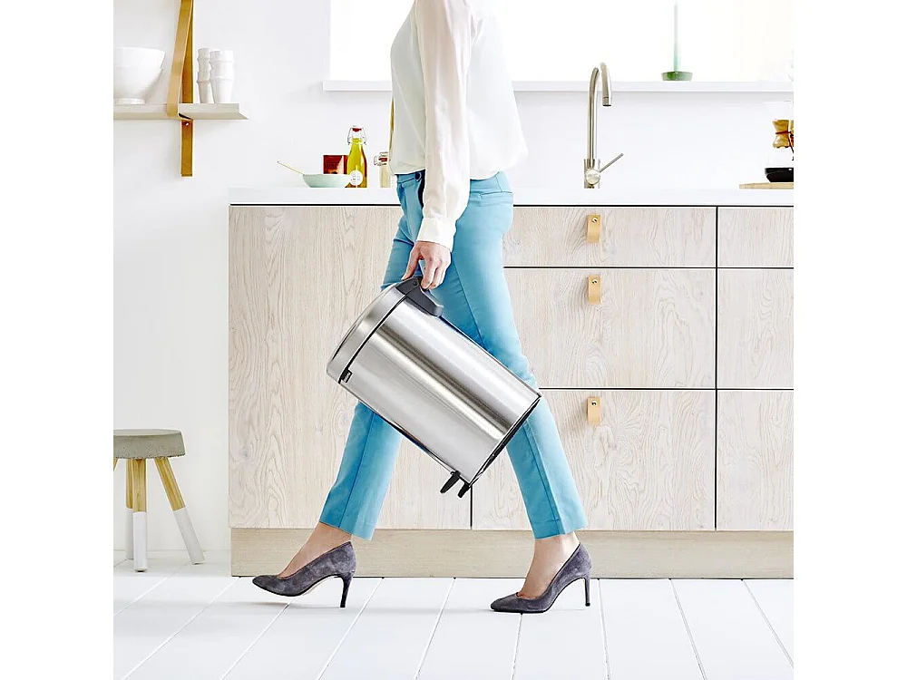 Brabantia Poubelle à pédale 12l matt steel - 113604