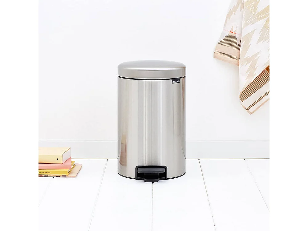 Brabantia Poubelle à pédale 12l matt steel - 113604