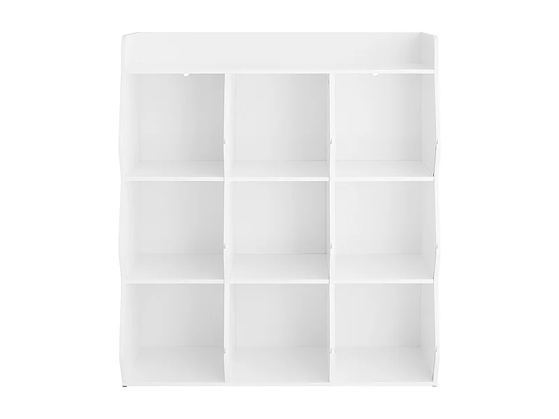 SoBuy Bibliothèque Enfant pour Rangement de Jouets avec Étagère à Revues Blanc