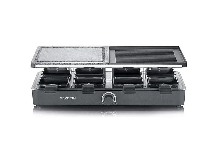 Severin Appareil à raclette 8 personnes 1400w + pierre à griller + gril - 2371