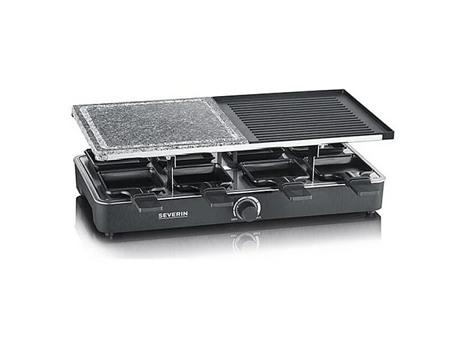 Severin Appareil à raclette 8 personnes 1400w + pierre à griller + gril - 2371