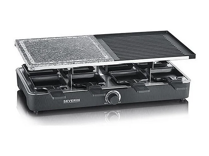 Severin Appareil à raclette 8 personnes 1400w + pierre à griller + gril - 2371