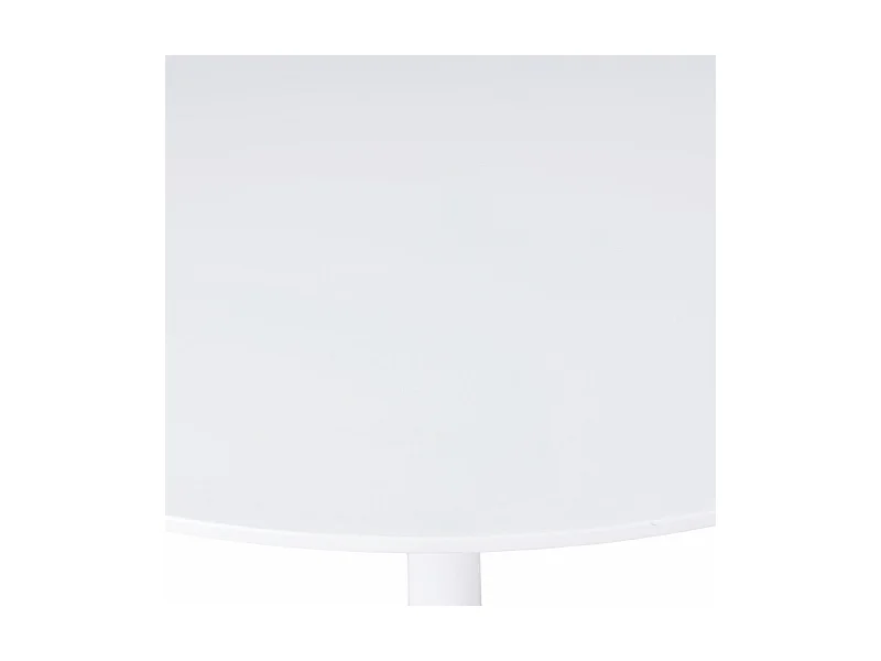 Table de repas ronde 110 cm blanche et pied métal blanc – VALERIA