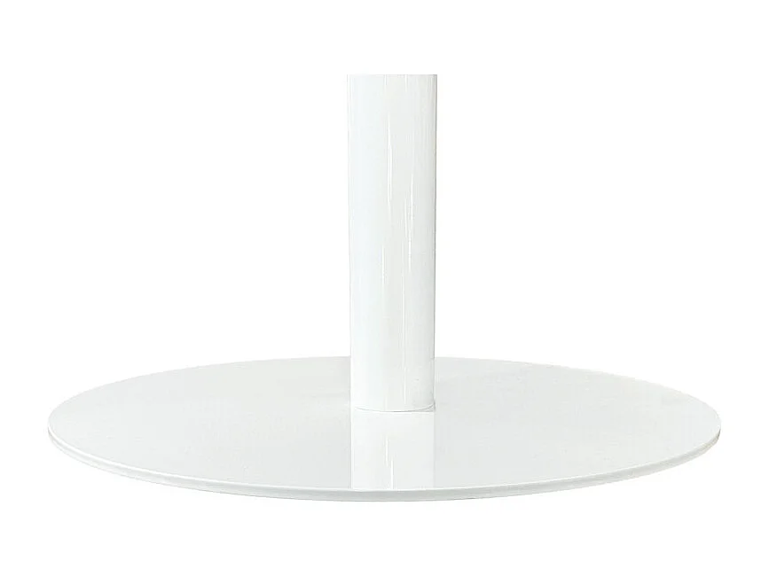 Table de repas ronde 110 cm blanche et pied métal blanc – VALERIA