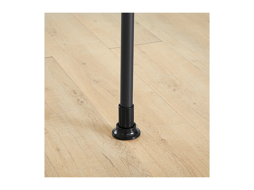 SoBuy Portemanteau Télescopique Solide avec Tringle et Étagère Noire Réglable