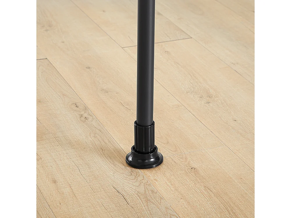 SoBuy Portemanteau Télescopique Solide avec Tringle et Étagère Noire Réglable