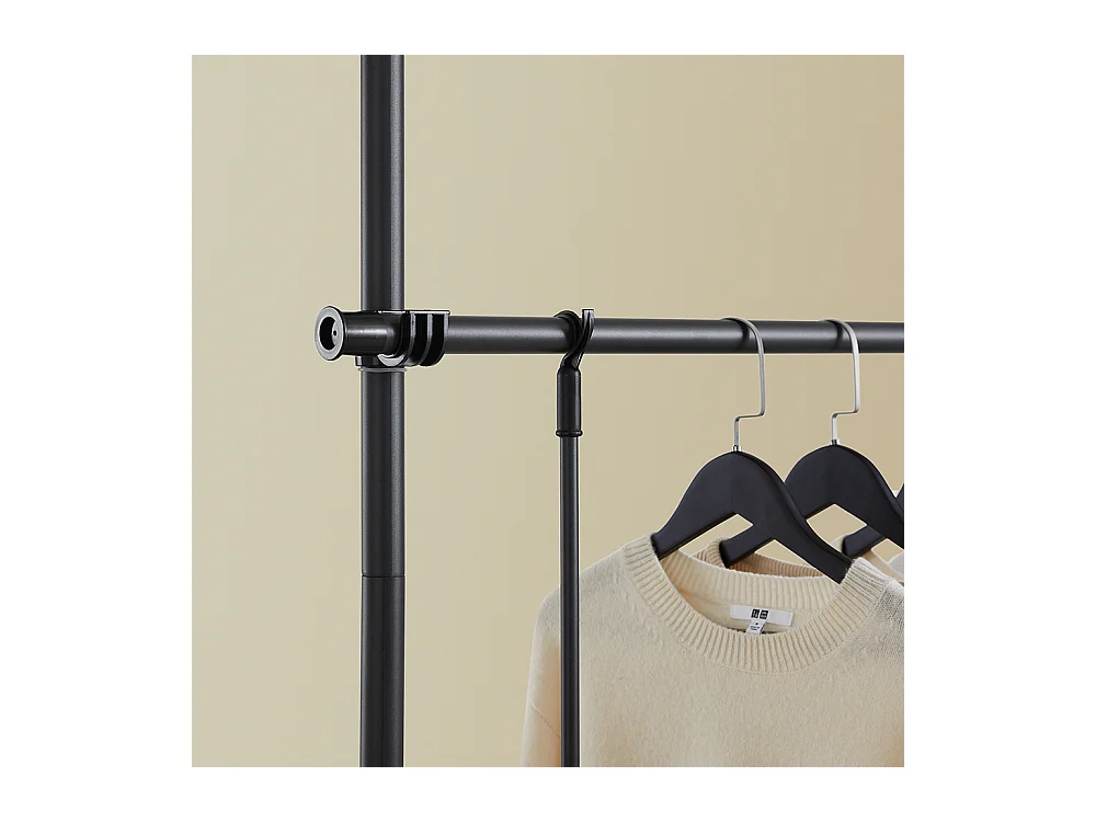 SoBuy Cintre Télescopique au Sol pour Vêtements Robuste en Noir