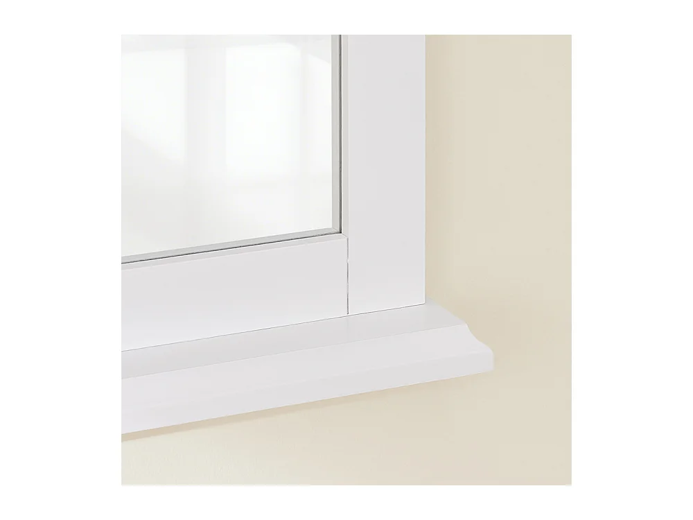 Armoire Murale pour Salle de Bain avec Miroir Blanc MDF E1 et Étagère en Verre