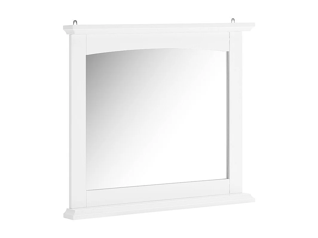 Armoire Murale pour Salle de Bain avec Miroir Blanc MDF E1 et Étagère en Verre