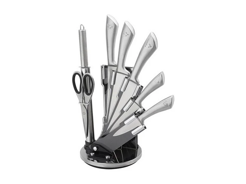 Set De Couteaux Avec Support 8 Pieces Royaltyline RLKSS600