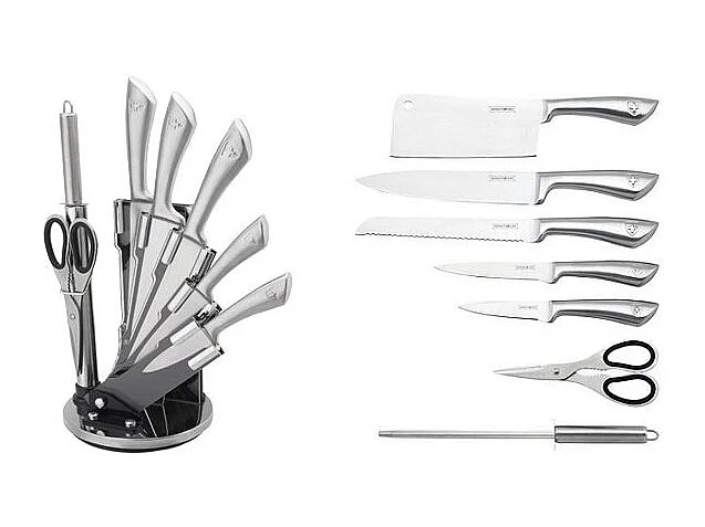 Set De Couteaux Avec Support 8 Pieces Royaltyline RLKSS600