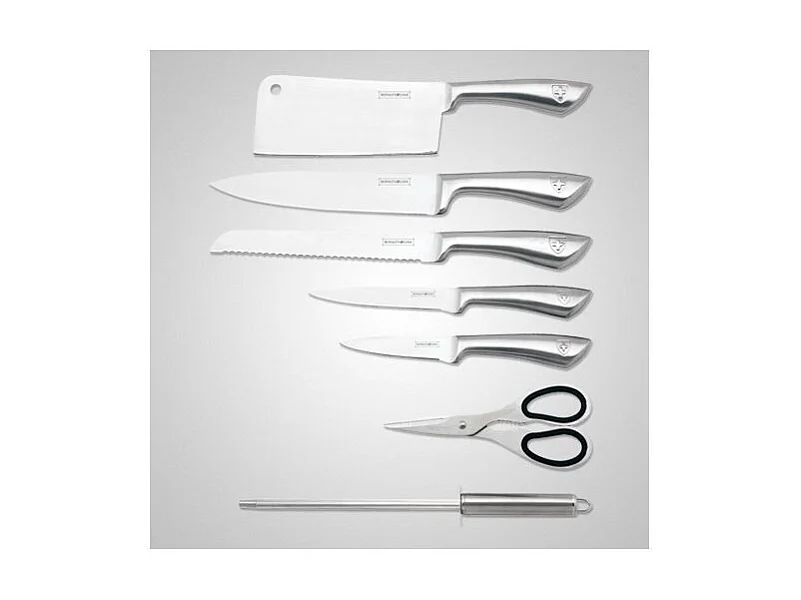 Set De Couteaux Avec Support 8 Pieces Royaltyline RLKSS600