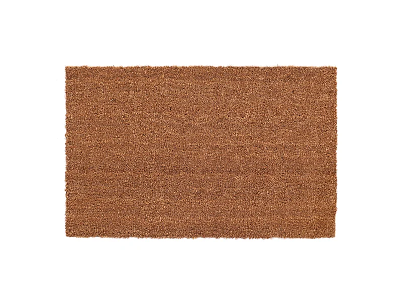 Paillasson rectangulaire en fibre de coco - Beige - Taille L - L 80 x l 50 cm
