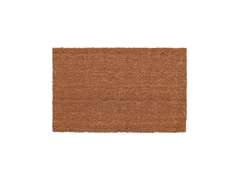 Paillasson rectangulaire en fibre de coco - Beige - Taille L - L 80 x l 50 cm