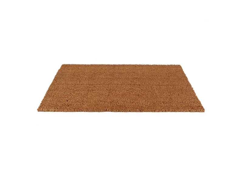 Paillasson rectangulaire en fibre de coco - Beige - Taille L - L 80 x l 50 cm