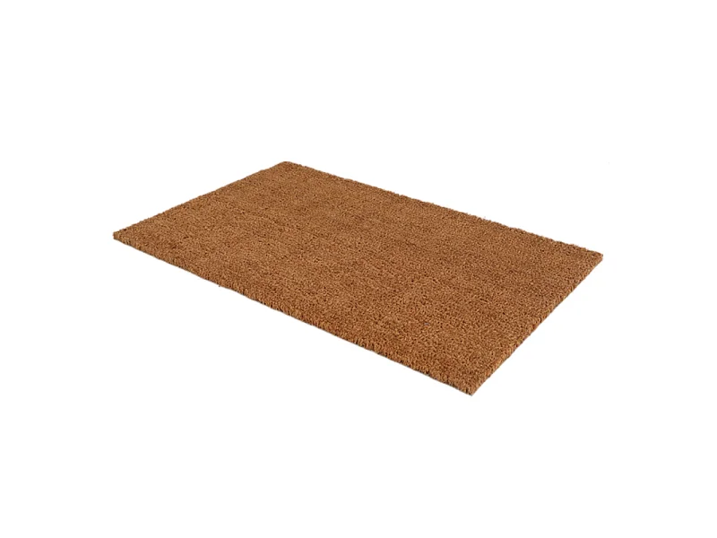 Paillasson rectangulaire en fibre de coco - Beige - Taille L - L 80 x l 50 cm