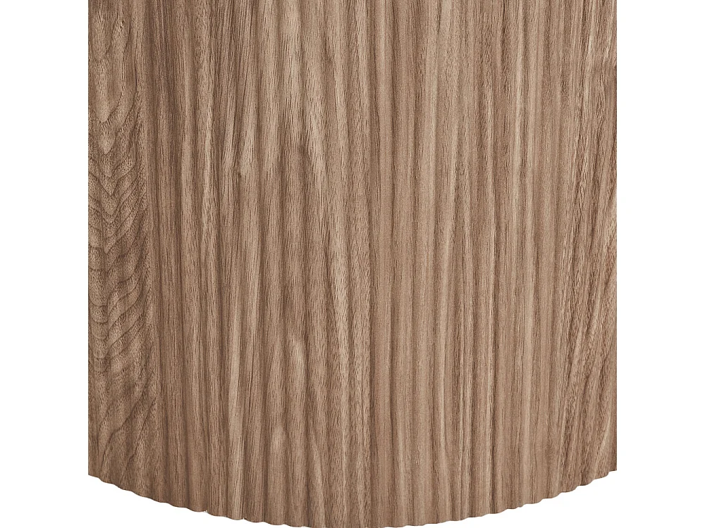 Athens - Table à manger 4 personne ronde effet marbre et bois - Marbre blanc