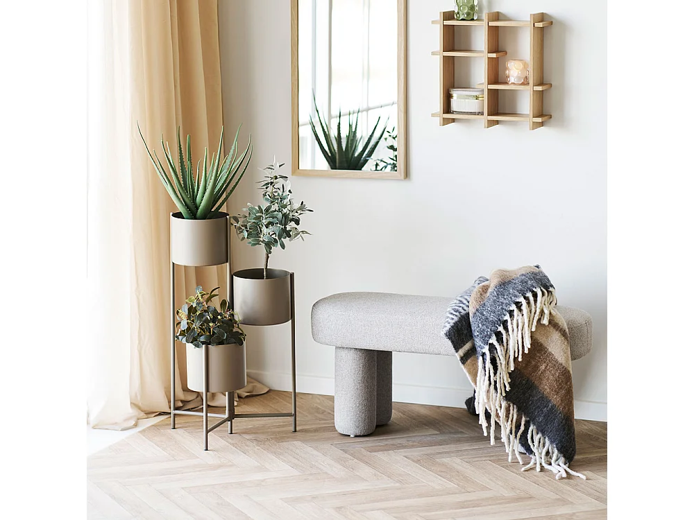 Weston - Banc en tissu L95cm - Beige