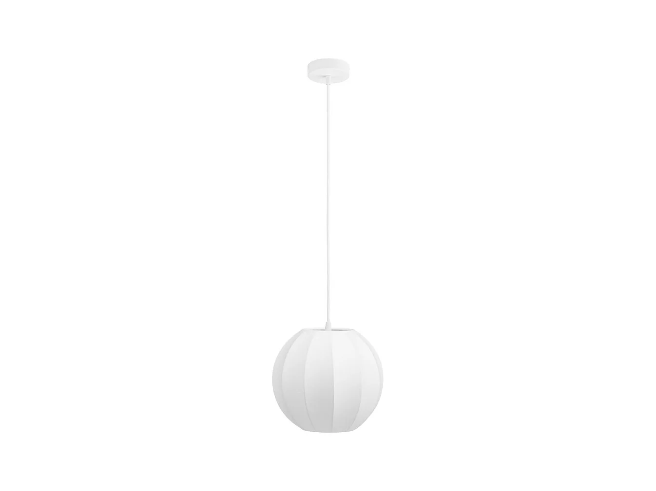 Conventry - Suspension ronde en soie ø25cm - Blanc