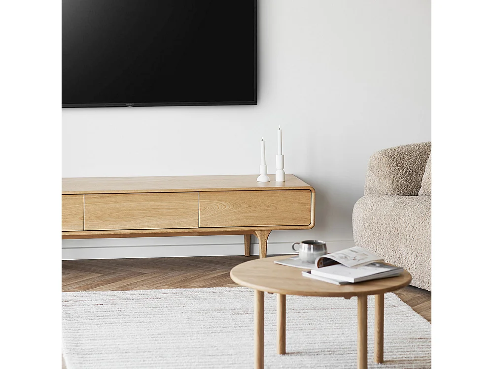 Iselin salontafel Ø70cm eiken.