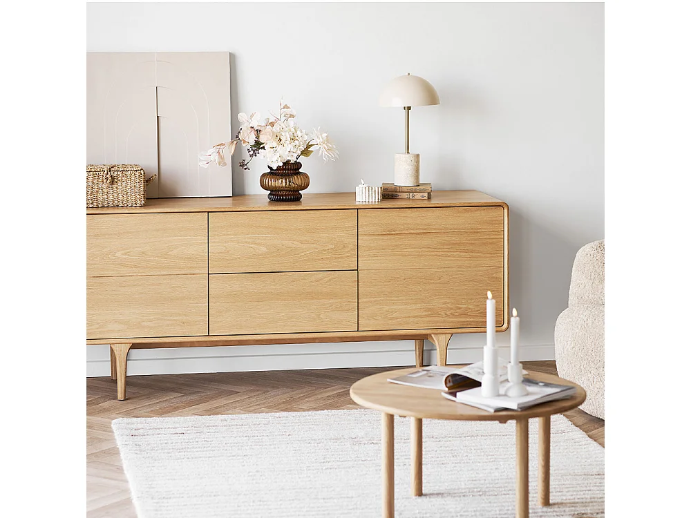 Iselin salontafel Ø70cm eiken.