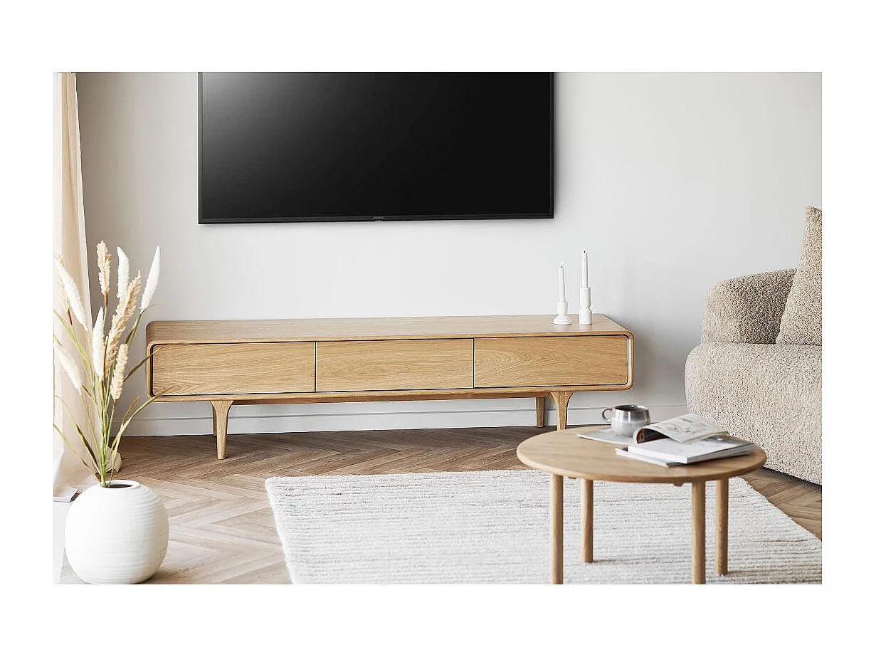 Iselin table basse Ø70 cm chêne.