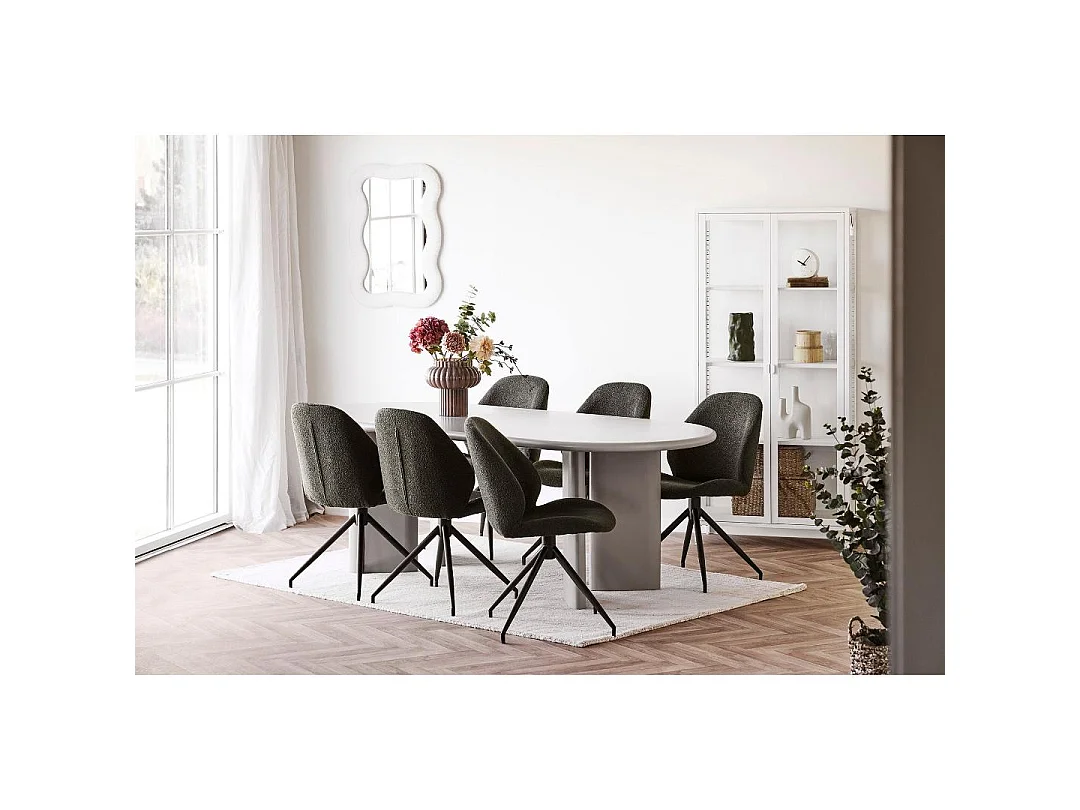 Miroir moderne en peluche BOSARO – L 54 × H 80cm
