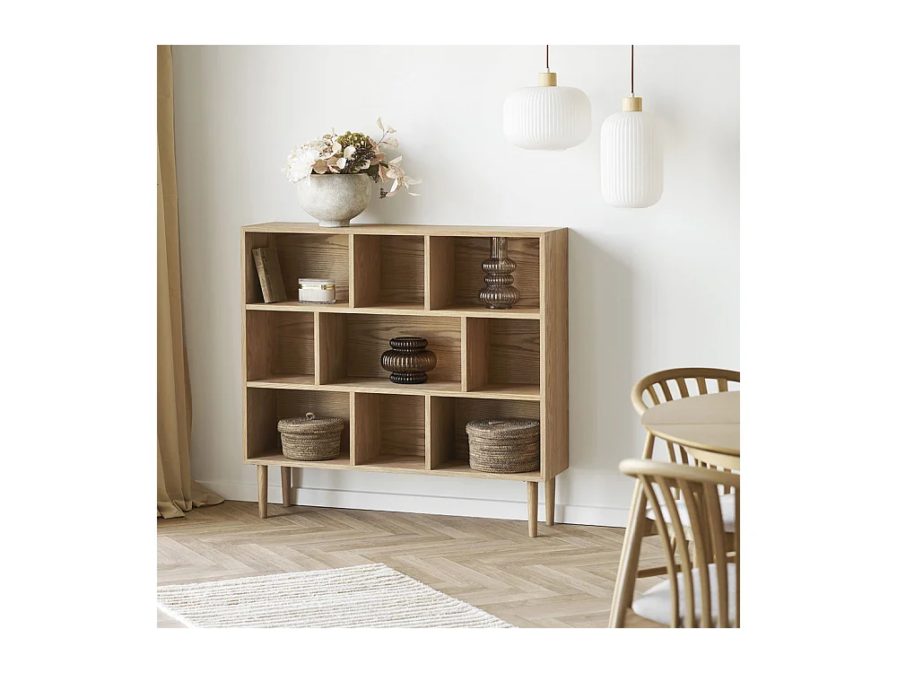 Argalo - Suspension en verre et bois 20x38cm - Blanc